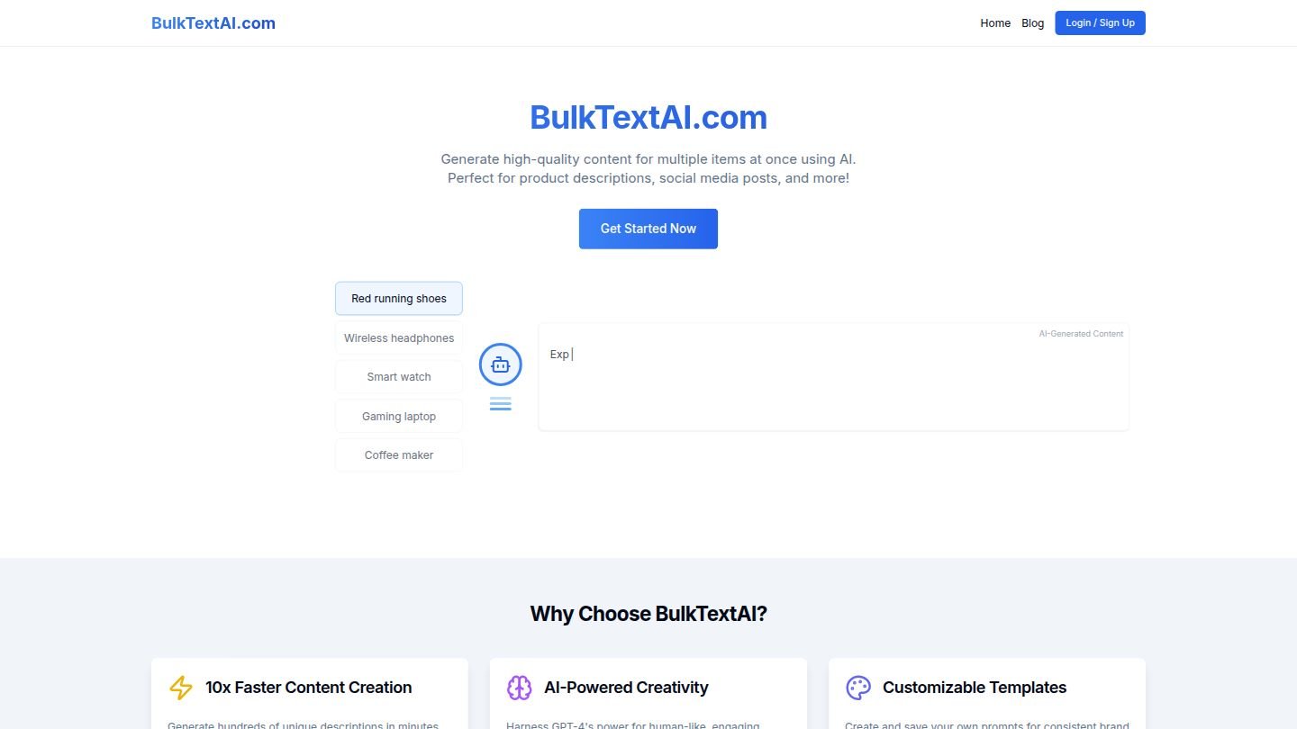 BulkText AI preview